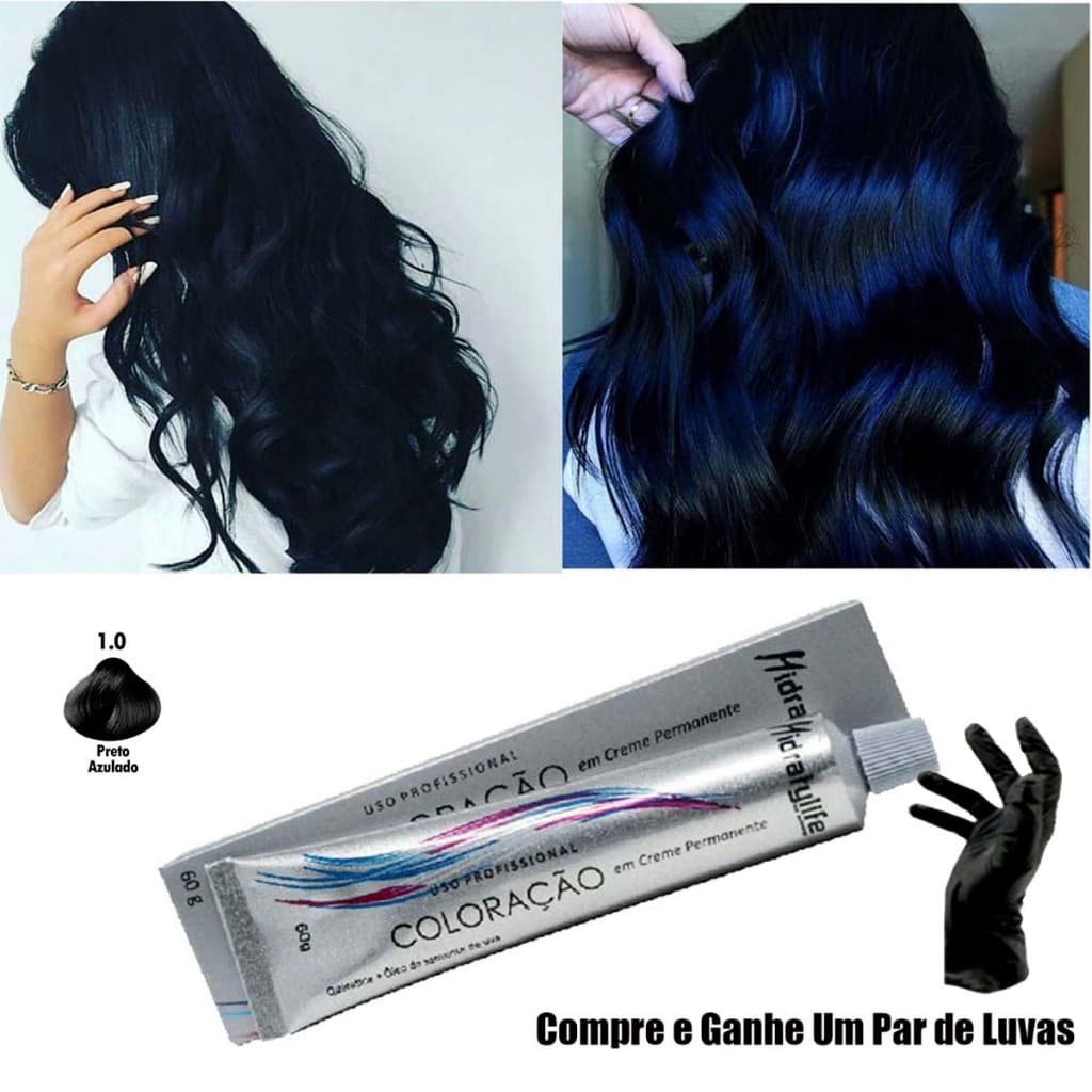 Tinta Coloração Preto Azulado 1.0 Mairibel