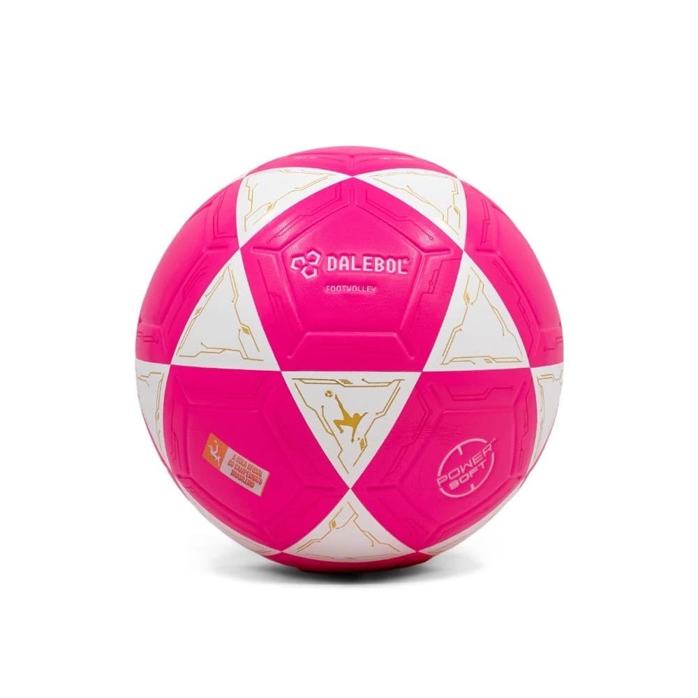 Bola de Futevôlei Dalebol PowerSoft™ Lançamento Rosa e Branco
