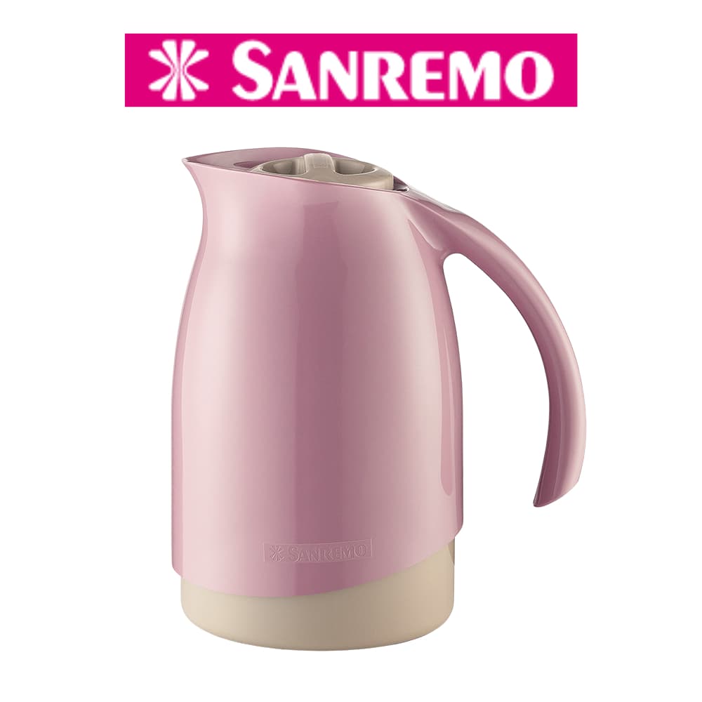 Garrafa Térmica Bule Plástico 700 mL Sanremo Linha Cuidar 6 Horas Quente 12 Horas Gelado Rosa