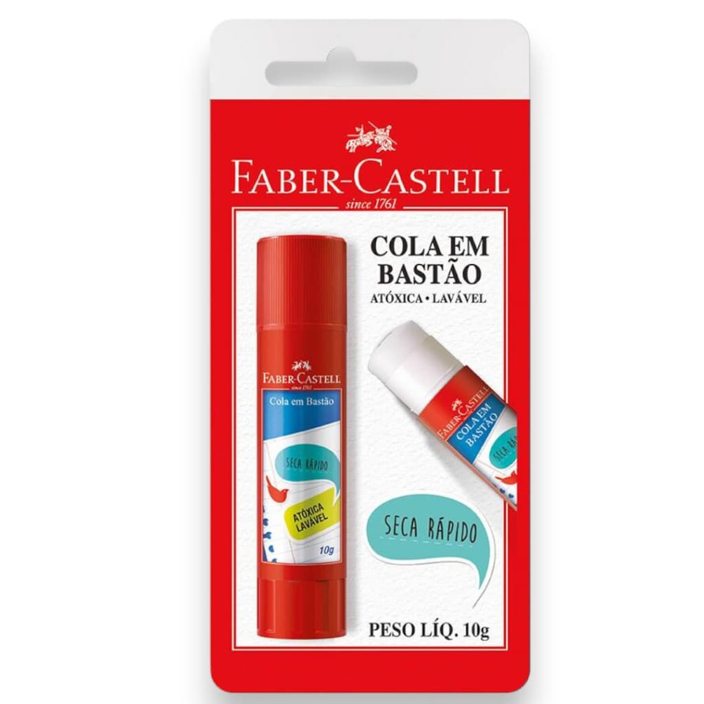 Cola Bastão Faber Castell Lavável Seca Rápido 10g Imperdivel