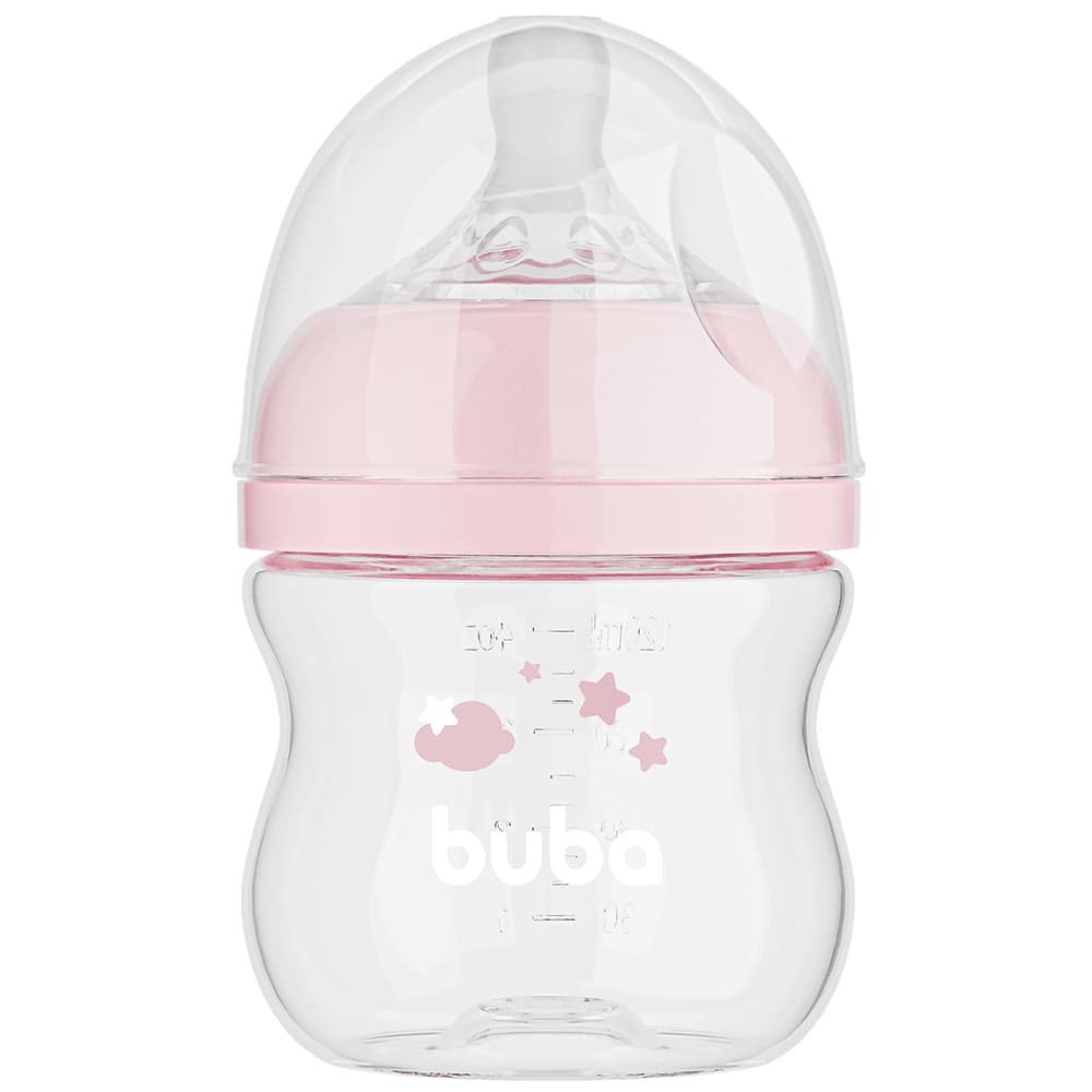 Mamadeira Easy Flow Nuvem Rosa 120ml - Buba