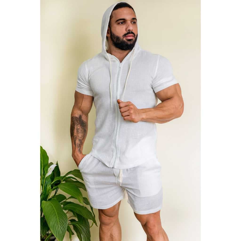 Conjunto Viscolinho Branco (Capuz)