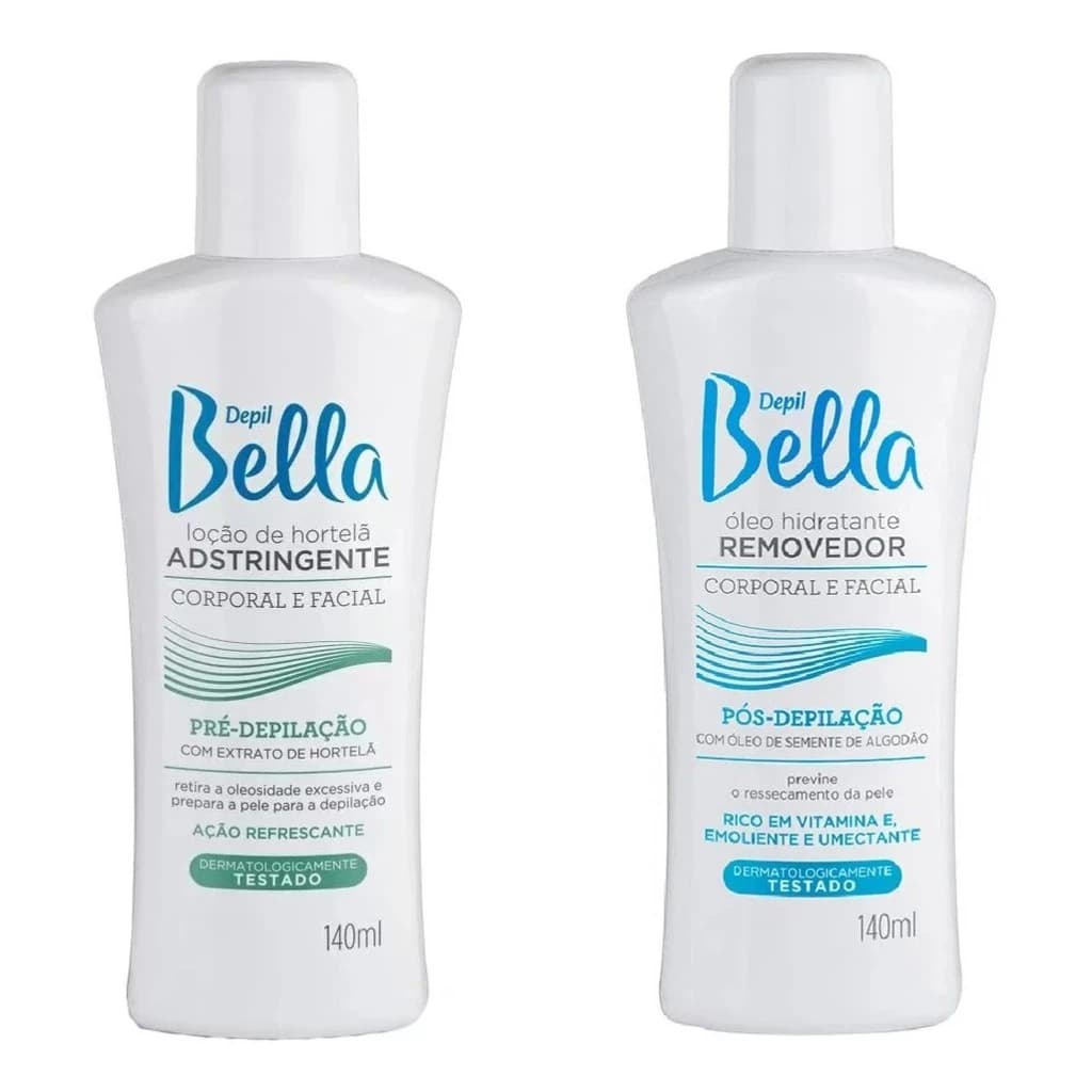 Kit Loção Adstringente Óleo Removedor Kit Pré E Pós Depilação