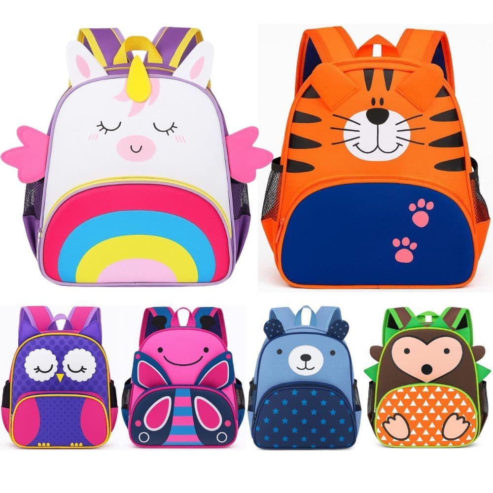 Mochila Infantil Animais Zoo Bichinho Criança Bebe Creche Passeio Escolar Escola Resistente