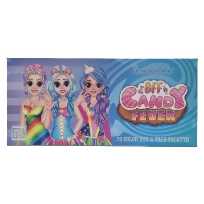 Kit de Maquiagem Infantil BFF Candy Fever Com Espelho e 76 Cores