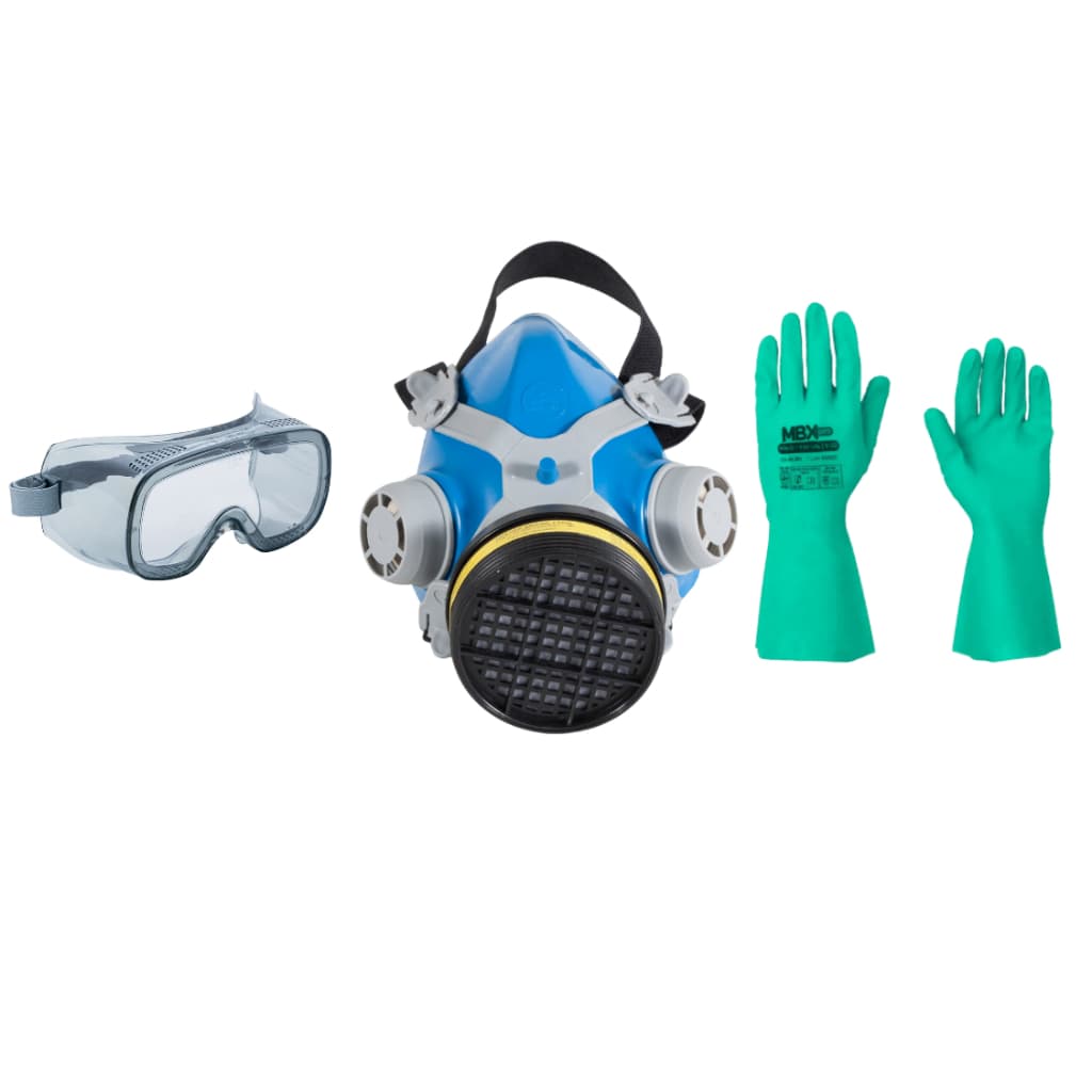 Kit Pintura Proteção Química Completo Máscara Respirador Luva Oculos