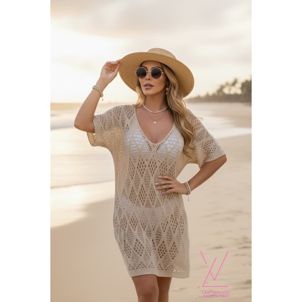 Saída de Praia Verão Feminina Casual Leve
