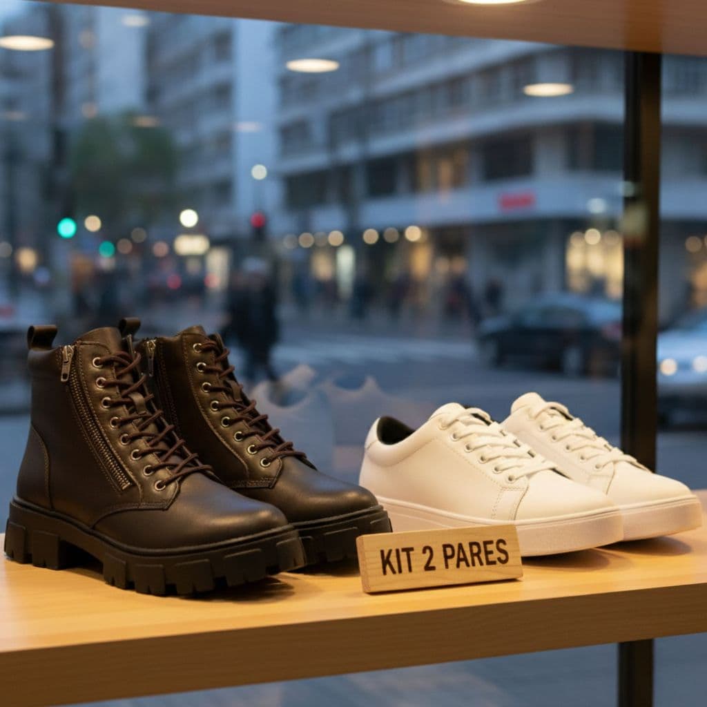 Kit Tenis Feminino, Dois Pares Antiderrapantes Casual e Social, escolha o kit perfeito para seu look.