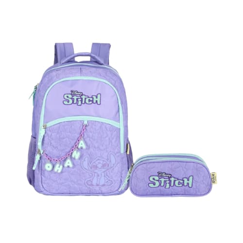 Kit Mochila Costas Stitch Disney Com Estojo Box E Lancheira Térmica Feminina Escolar