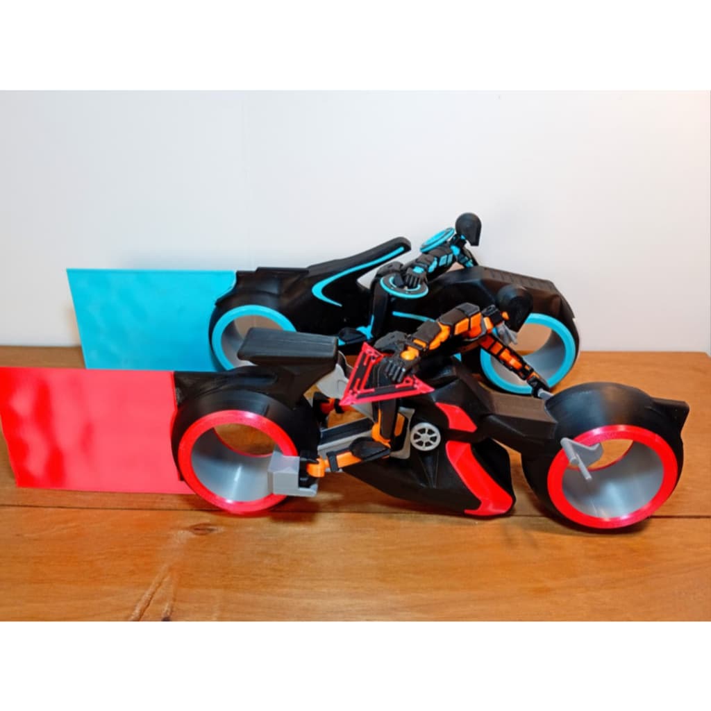 Muggora Moto de Luz TRON Ares para Dummy Brinquedo Decoração Varias Cores + Boneco Dummy 13