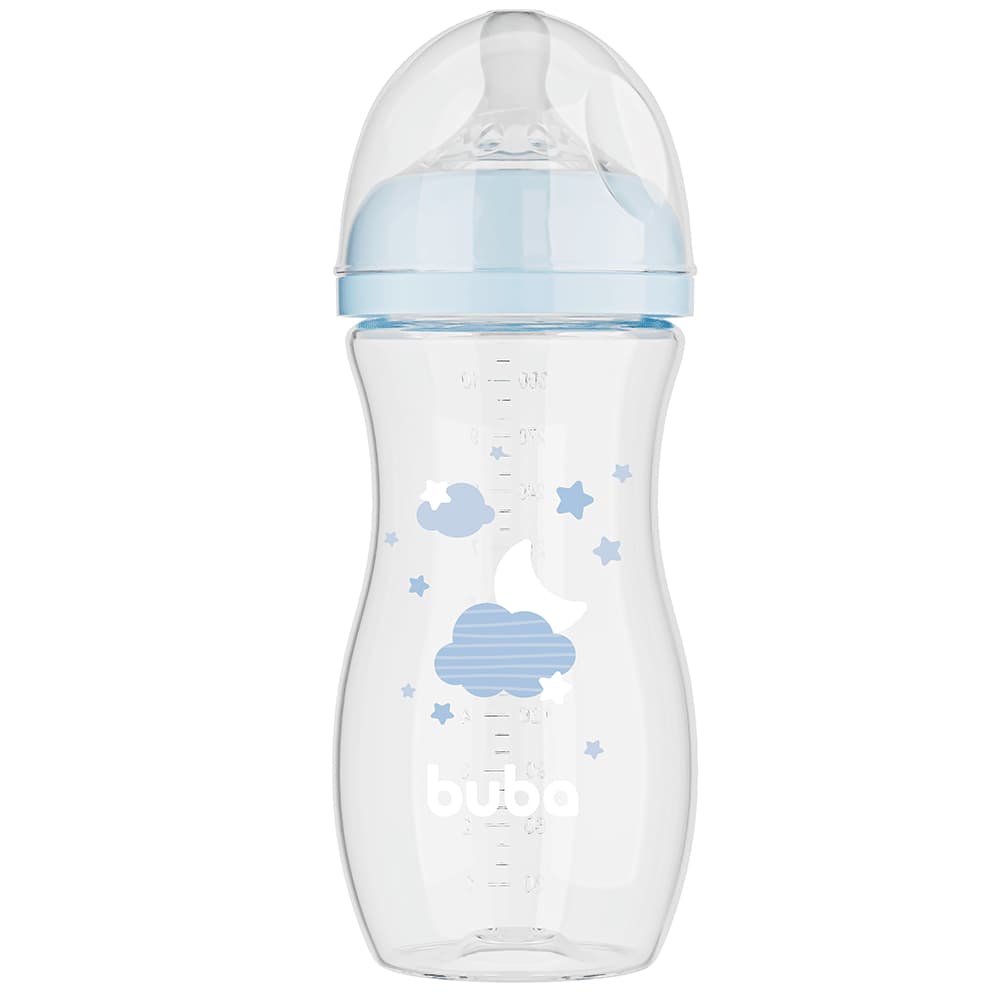 Mamadeira Easy Flow Nuvem Azul 330ml - Buba