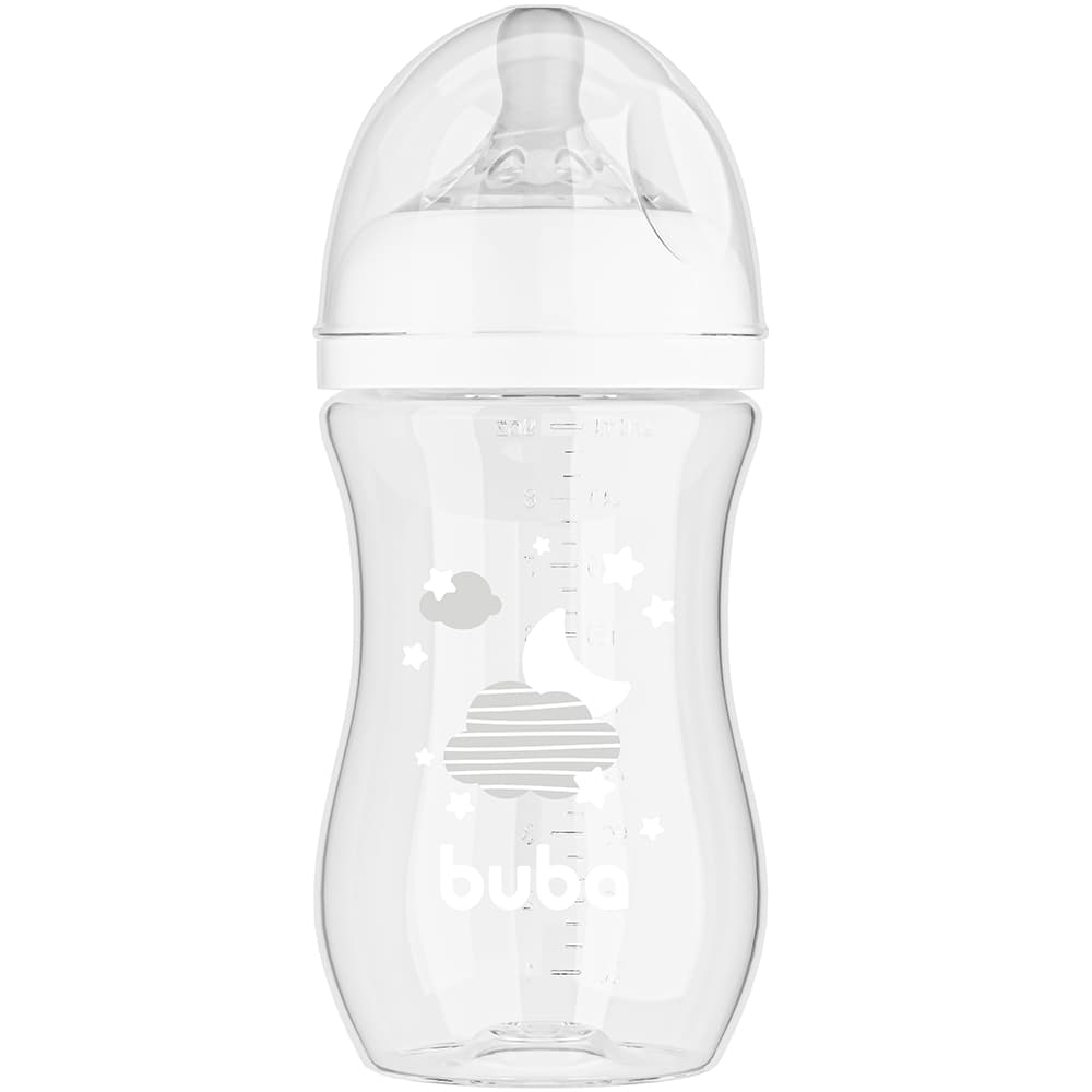 Mamadeira Easy Flow Nuvem Branca 270ml - Buba