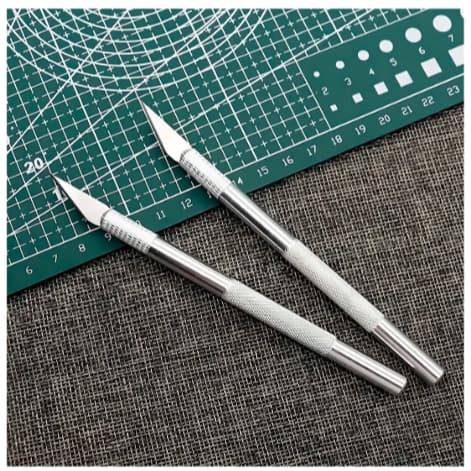 Estilete De Precisão Bisturi Corte Aéro Modelismo Te-10 6 Lâminas