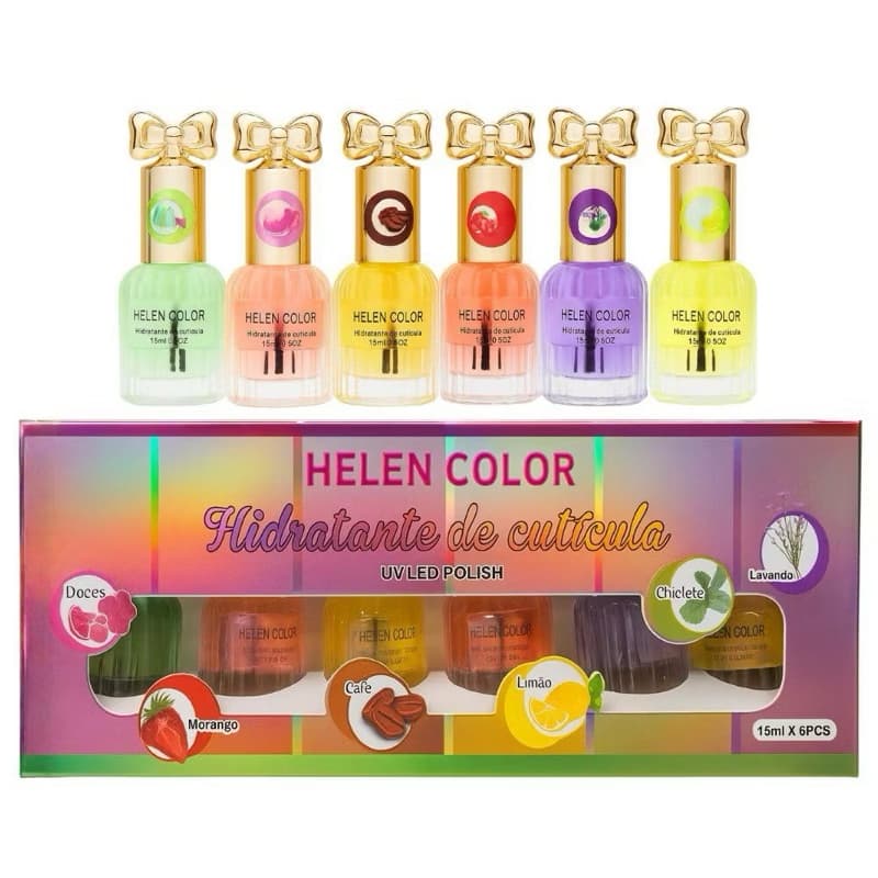 kit com 5 Óleo Hidratante Cutículas - Helen Color 15ml