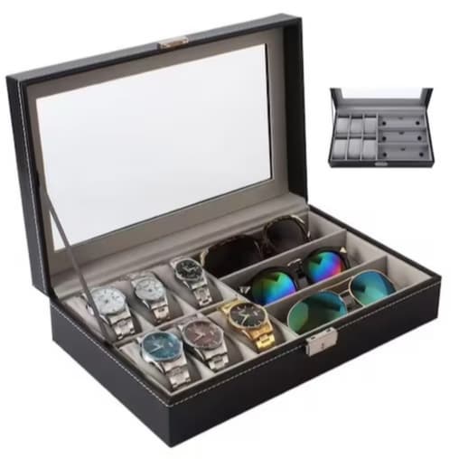 Estojo Organizador de Oculos e Relogio  KE HOME 10492KH
