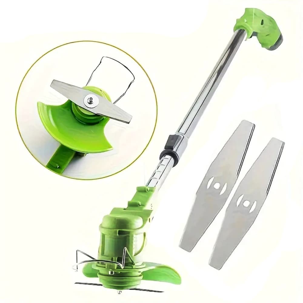 Kit 2 Lâminas de Metal 15 cm Para Roçadeira Aparador de Grama 2 Pontas