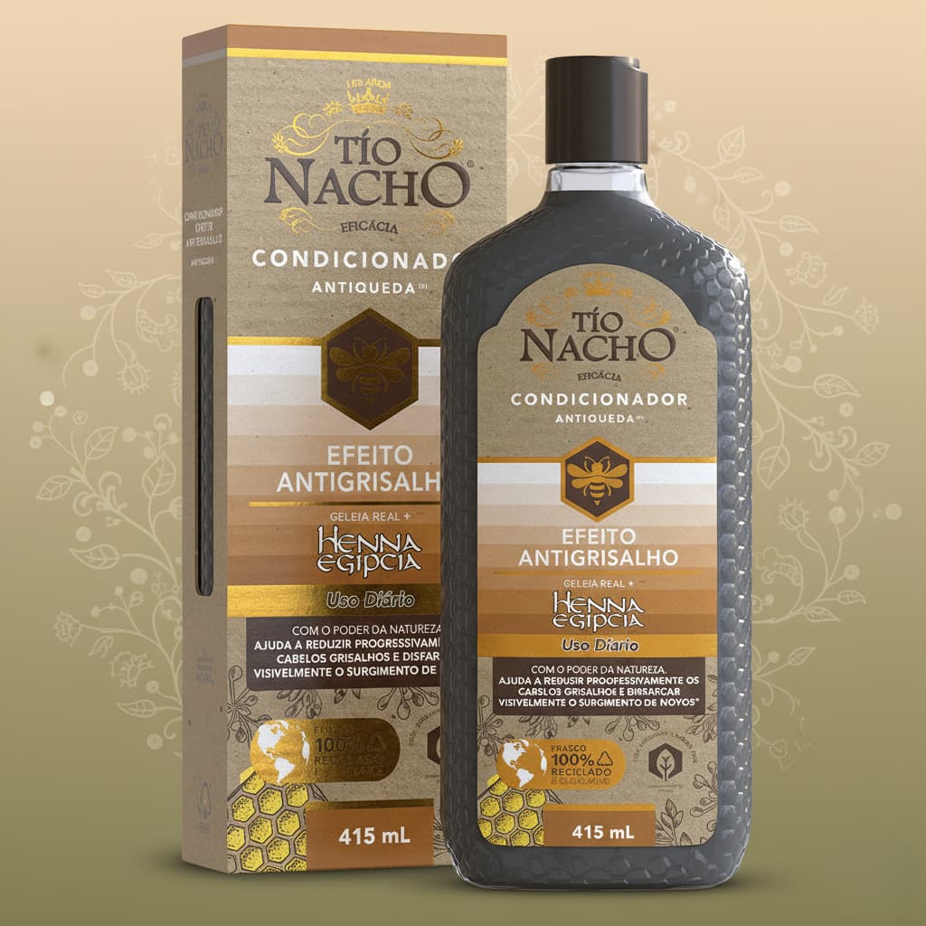 Tio Nacho Condicionador Antigrisalho Para Fios Brancos, Antiqueda e Fortalecimento 415ml