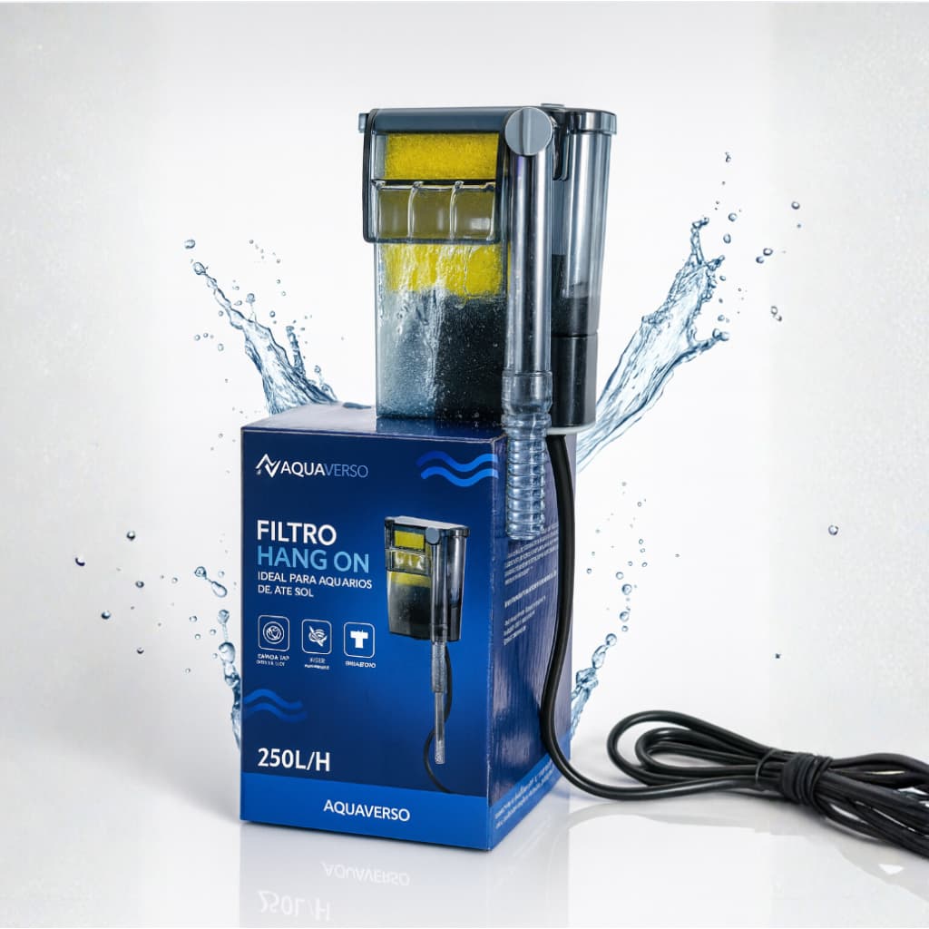 Filtro Externo Hang On 250l/h 400l/h 500l/h para aquários de 30L 50L 70L Aquaverso hof