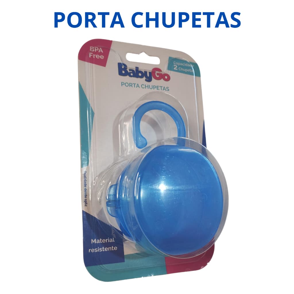 Porta Chupetas Estojo Para 2 Chupetas Com Gancho Para Pendurar