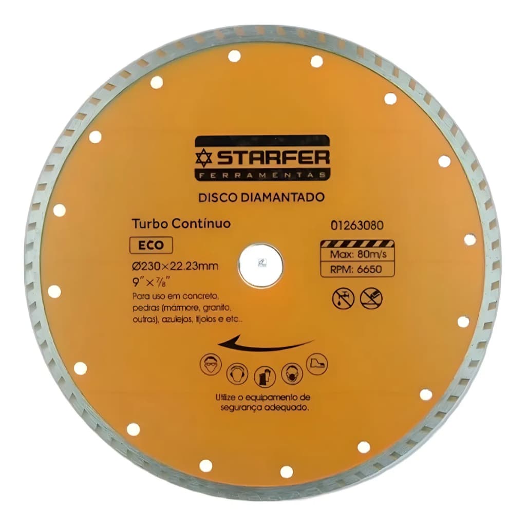 Disco Continuo Diamantado Turbo 230mmx22,23 9 Starfer