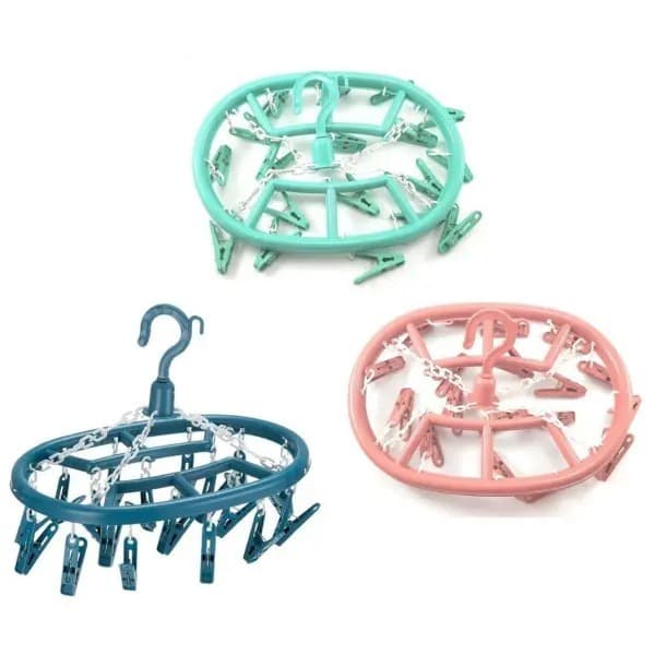 Mini Varal 18 Prendedores Oval Calcinha Cueca Meia