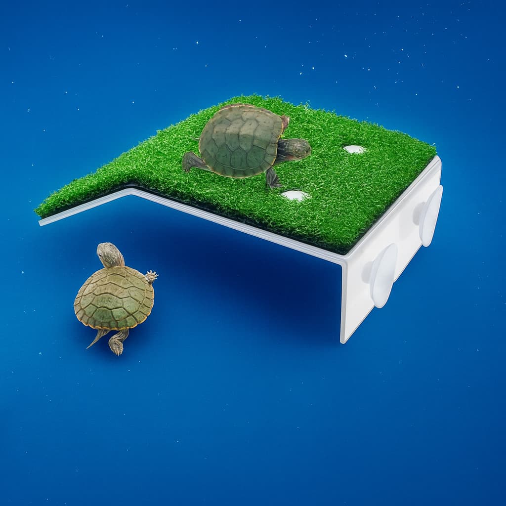 Rampa Plataforma Grama Para Terrario De Tartatugas E Repteis