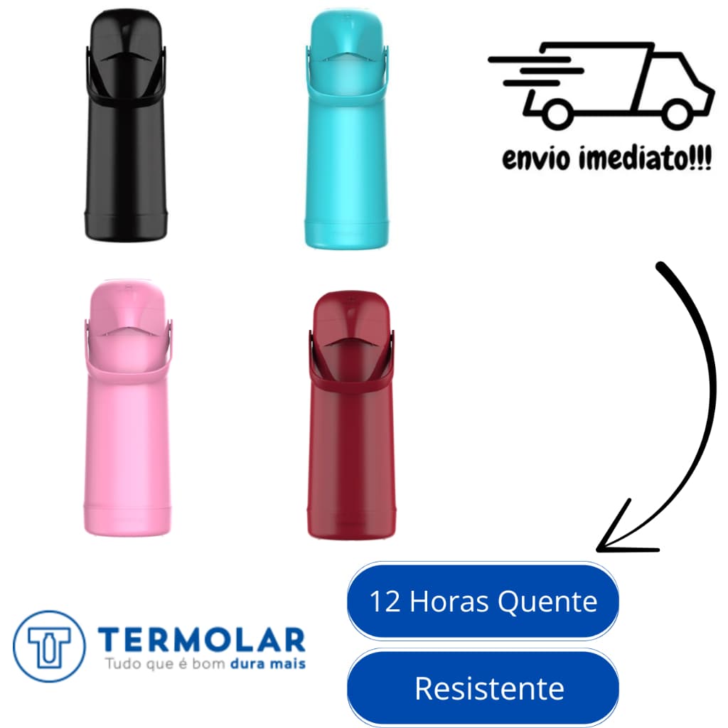 Garrafa Térmica Termolar 1L Original Magic Pump – Mantém Quente e Frio por Horas