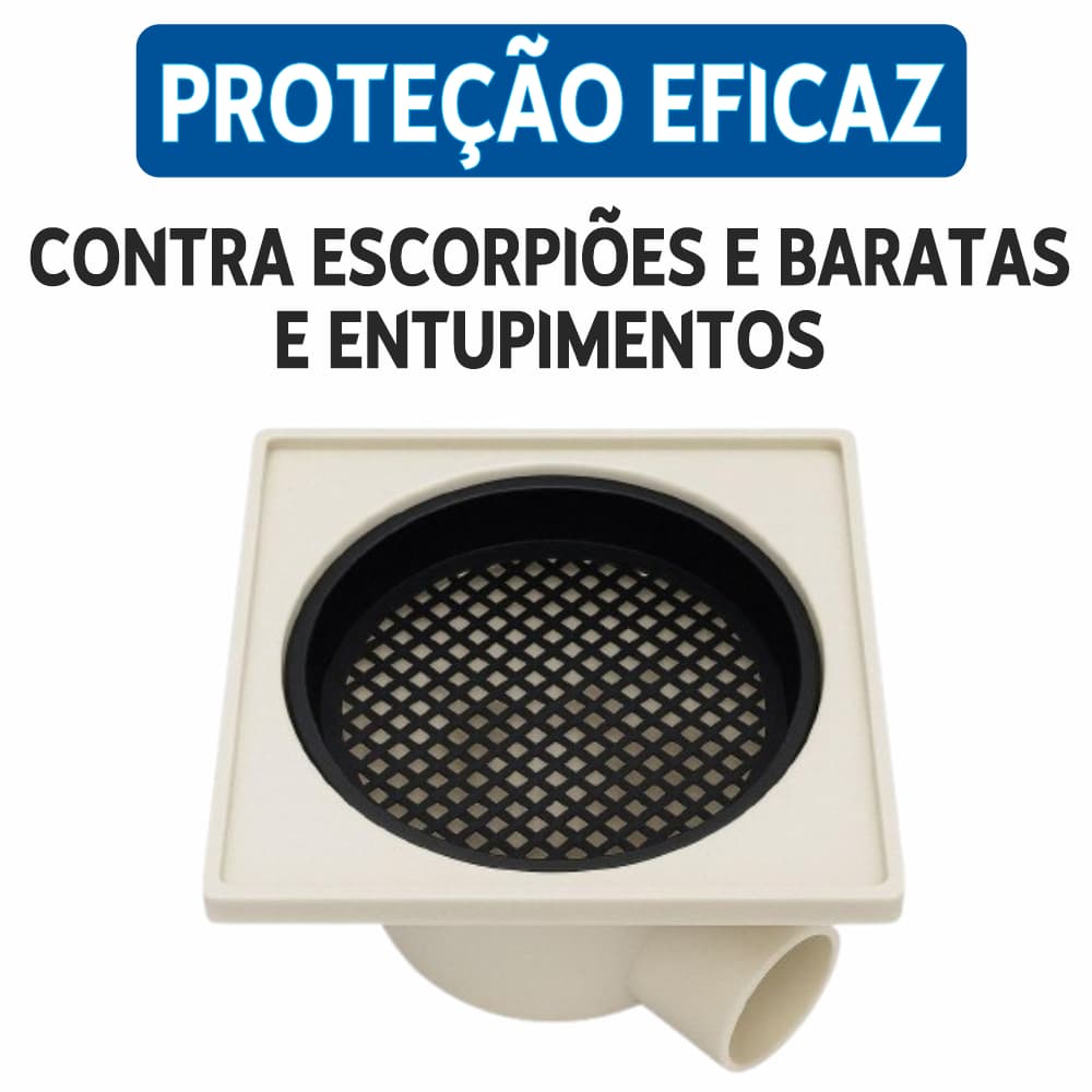Tela Ralo Protetor Contra Insetos Dengue Barata Escorpião 10cm ou 15cm Preto Uniprime