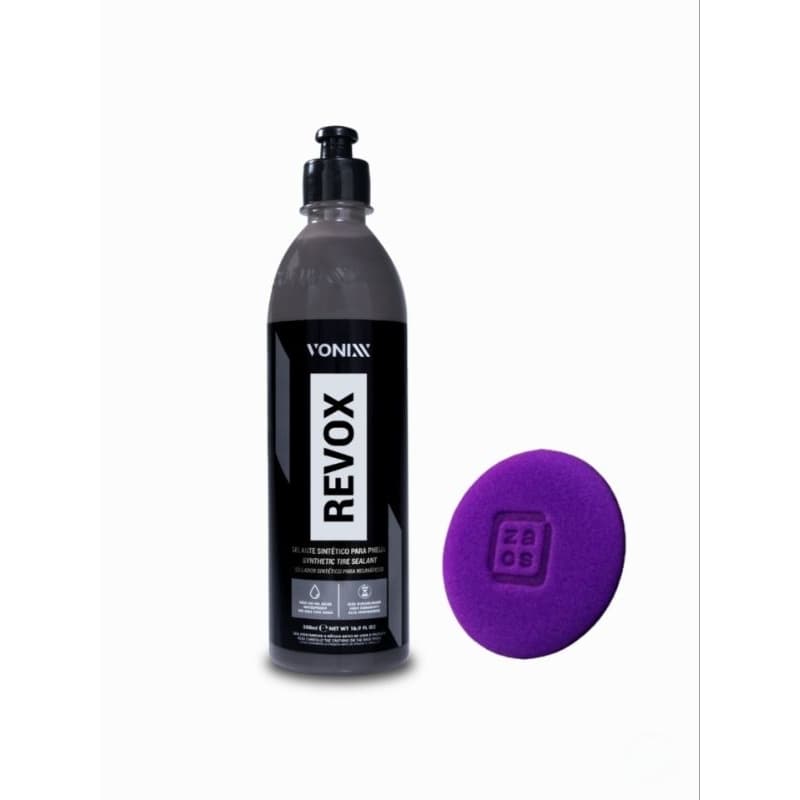 Revox Vonixx Selante para Pneus Aspecto Acetinado  500ML Extremamente resistente à lama e chuva BRINDE APLICADOR ZACS