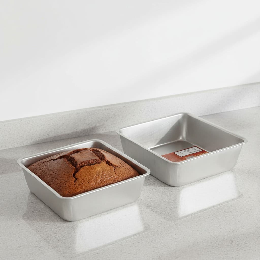 Kit 2 Formas Assadeira Quadrada Alumínio Resistente Funda Serve Air Fryer e Forno