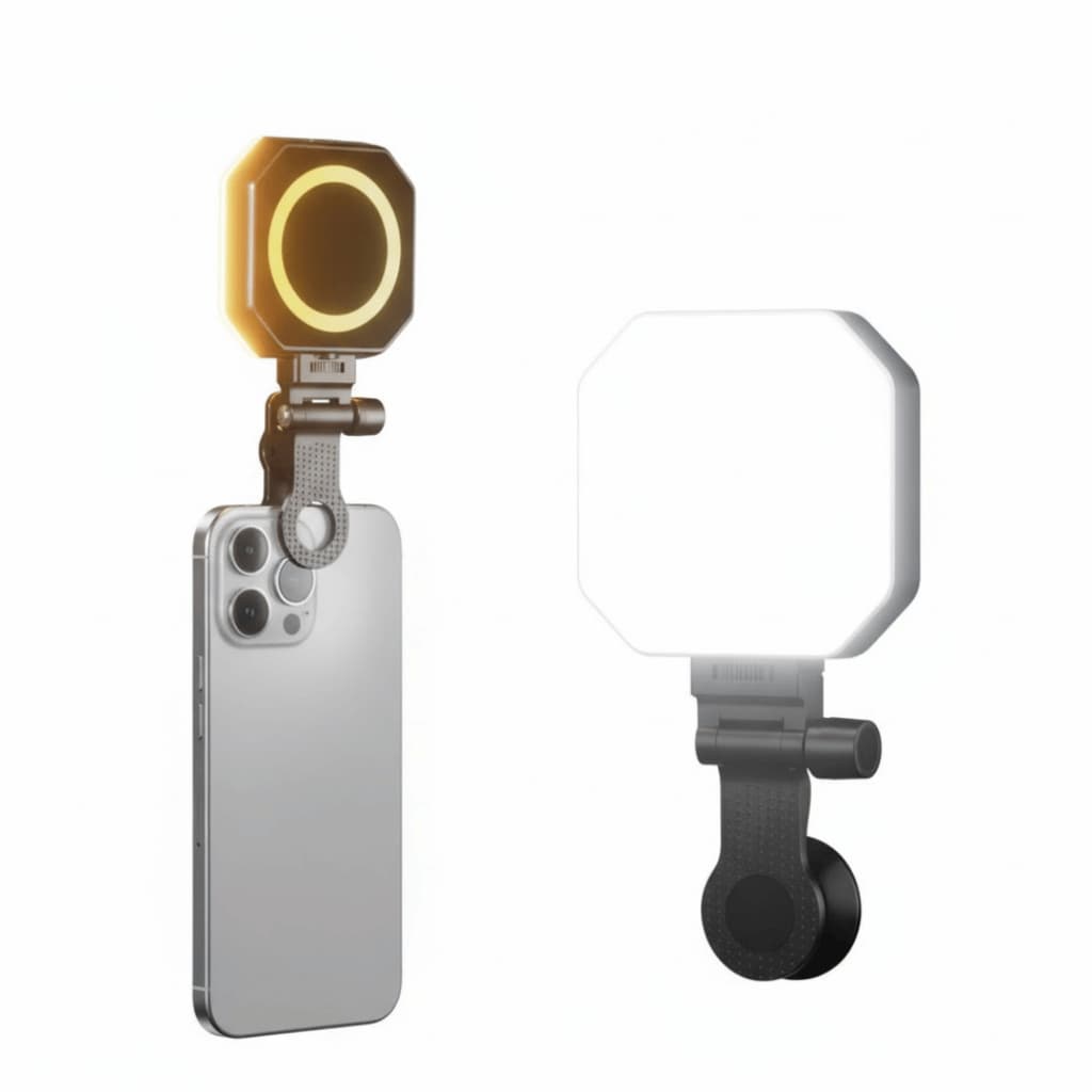 Luz de Preenchimento Magnética com Clipe  Iluminação Portátil para Celular e Live