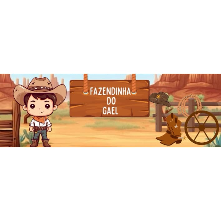 Rótulos adesivos para Papinhas 40ml Tema cowboy Personalizado /Rótulo Para Mini potinhos personalizado/ cowboy