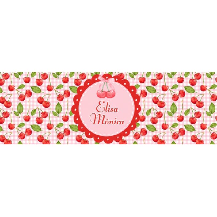 Rótulos adesivos para Papinhas 40ml Tema  Cerejinha  Personalizado /Rótulo Para Mini potinhos personalizado/Cerejinha