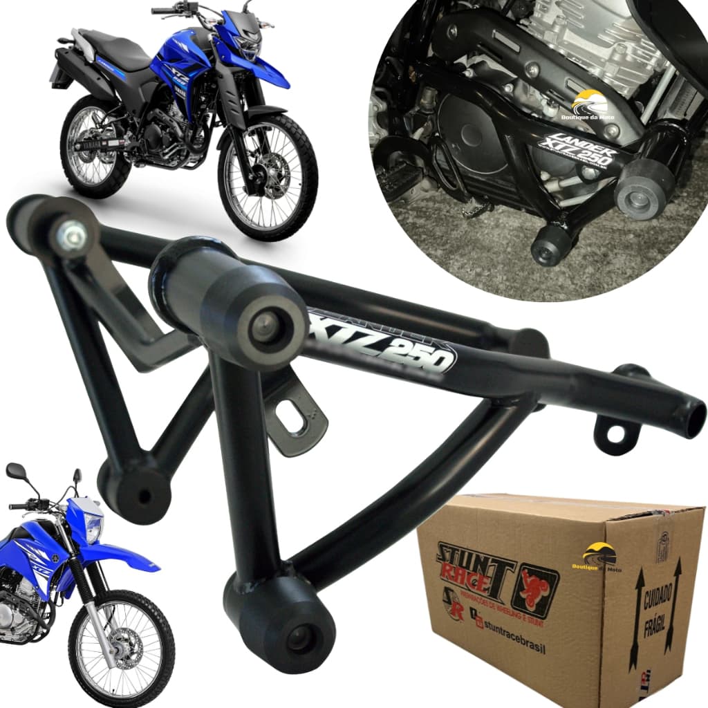 Protetor Stunt Race XTZ 250 lander / tenere Slider proteção Motor e carenagem Yamaha Street cage