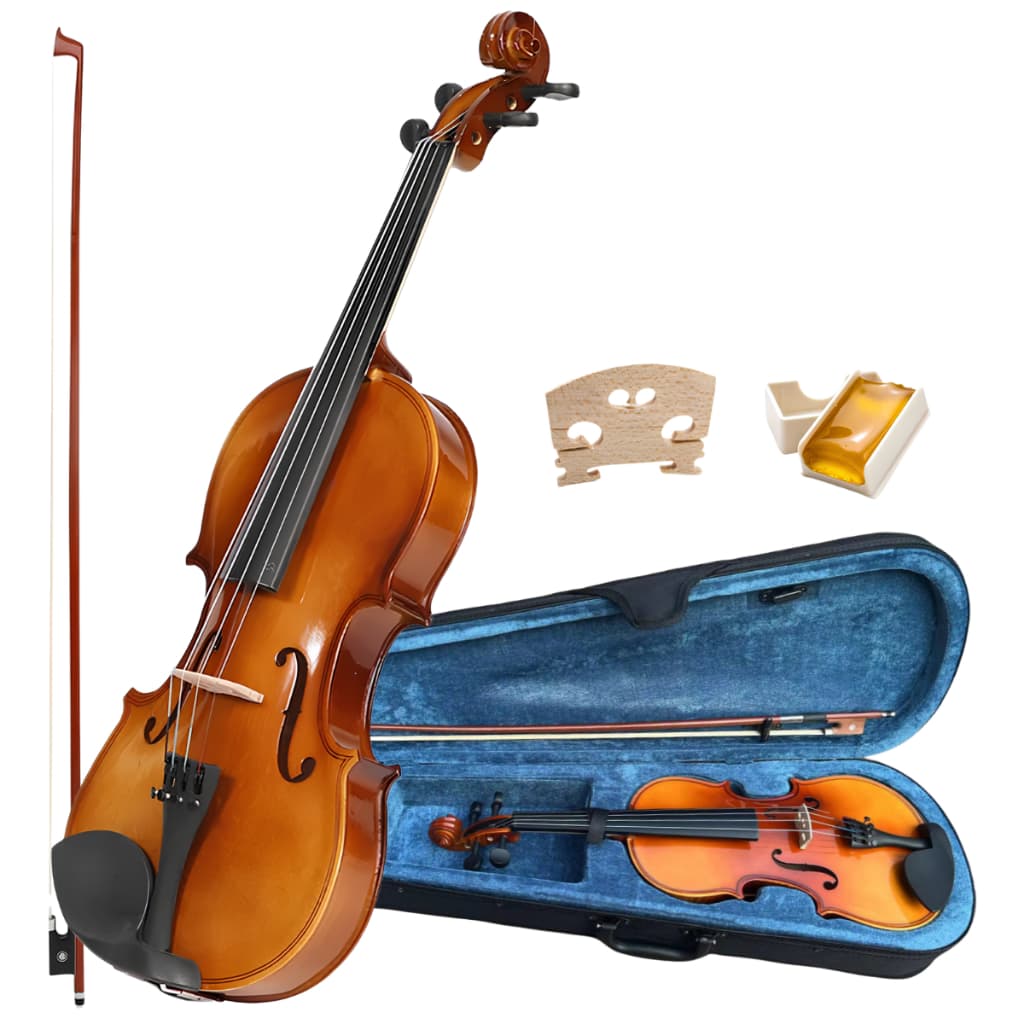 Violino 4/4 Arco C/ Breu Cavalete Estojo Luxo Madeira OU com afinador e espaleira