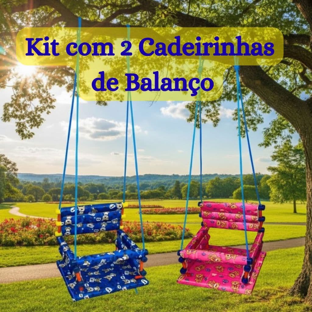 Cadeirinha de Balanço Infantil Para Crianças Até 35kg 1 A 10 ANOS de Madeira de Alta Qualidade