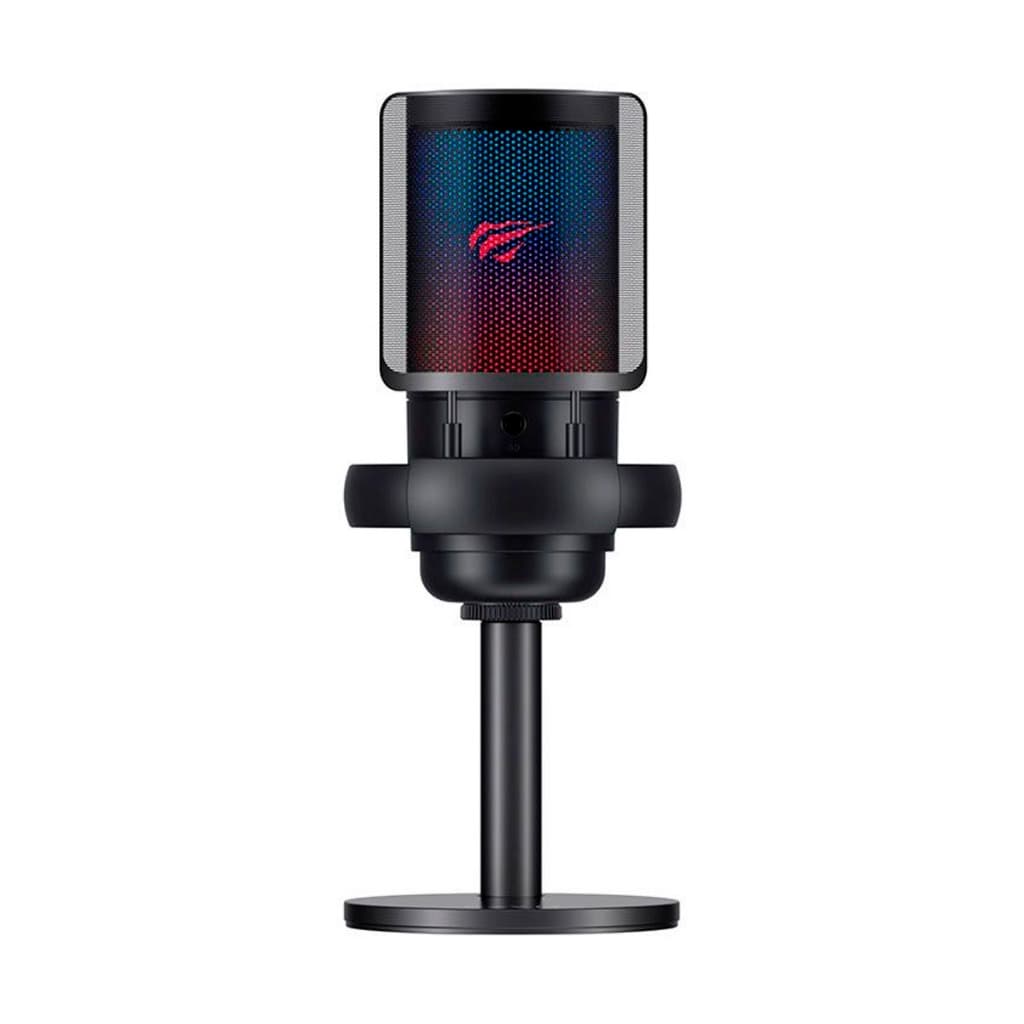 Microfone Gamer Condensador USB Havit GK50 RGB Preto