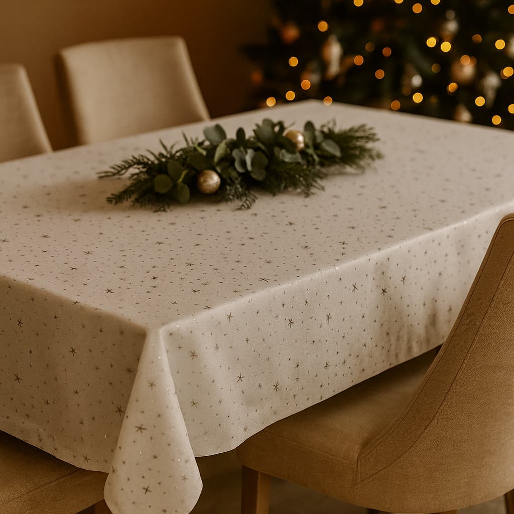 TOALHA DE MESA JACQUARD DECORAÇÃO 6 E 4 LUGARES