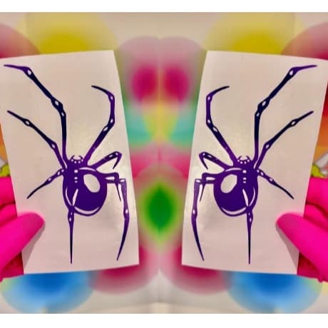 Adesivo l Aranha | Roxa | fundo vazado