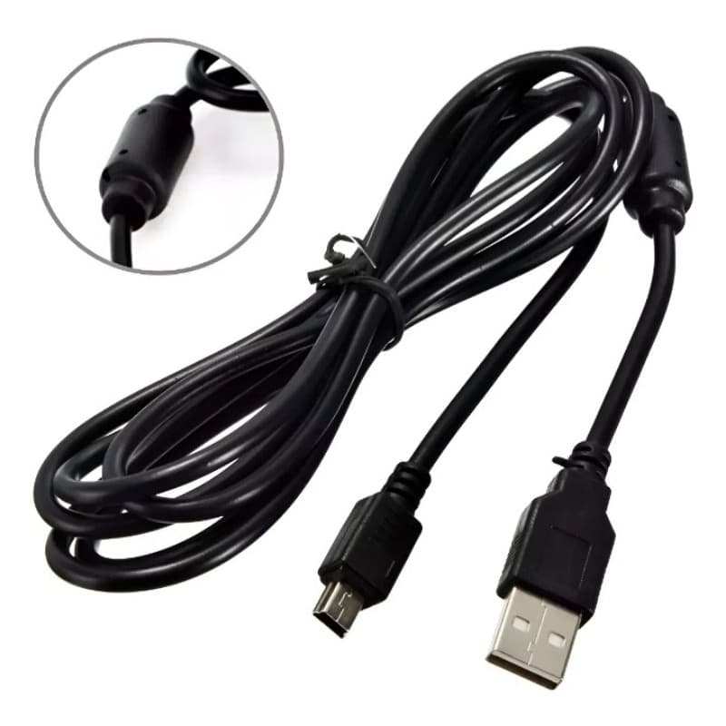Cabo Micro USB de 2 metros pra carregar controle Dualshock de Playstation 4