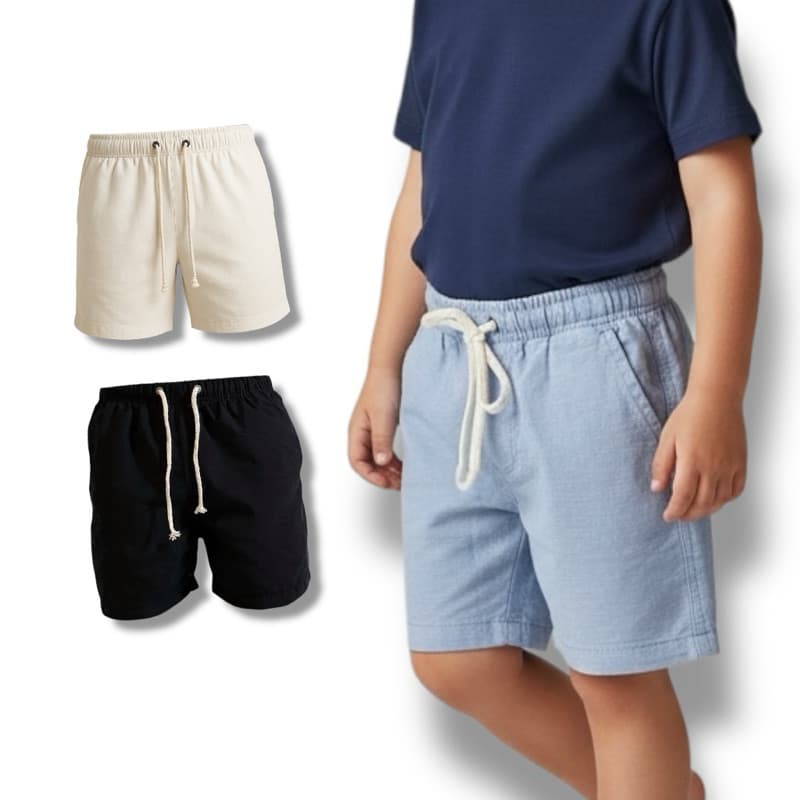 Kit 3 Bermudas Infantil Shorts Estilo Mauricinho com 3 Bolsos