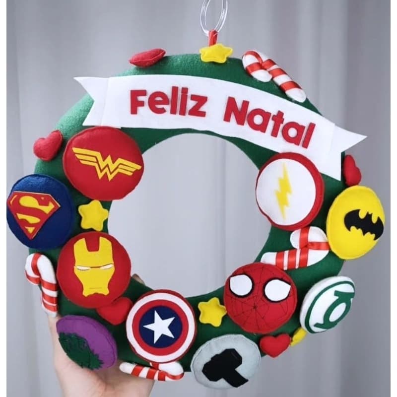 Guirlanda HERÓIS os VINGADORES Personalizada Natal