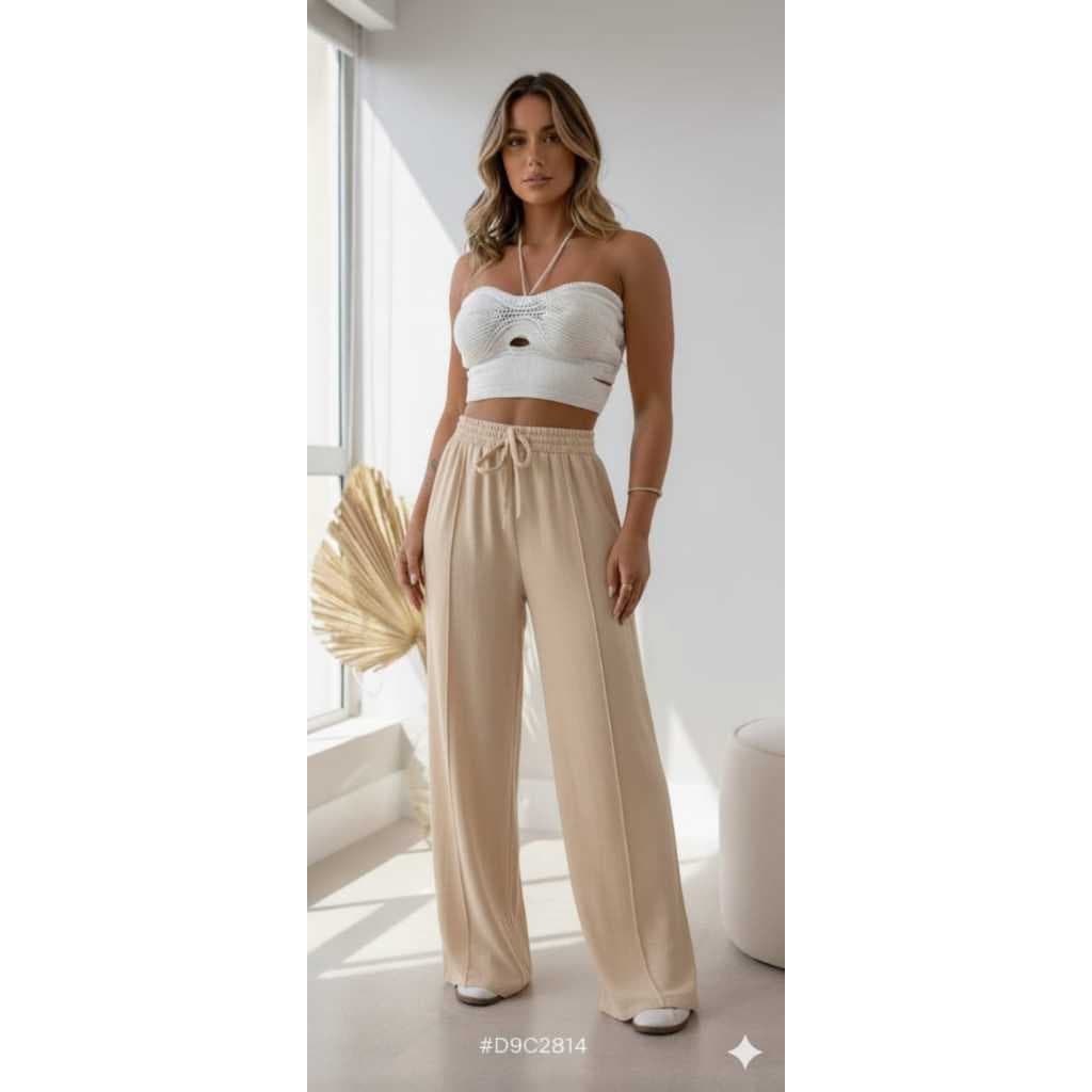 ✨ Pantalona Duna Feminina com Bolsos – Leve, Moderna e Estilosa