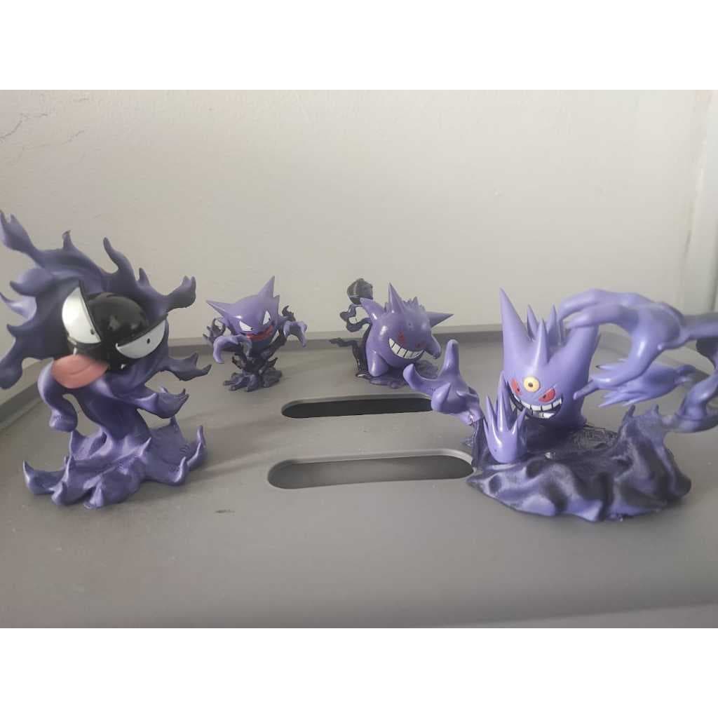 pokemon - linha evolutiva gastly, haunter, gengar, mega gengar -  impressão 3d - orçamento de outros personagens no chat
