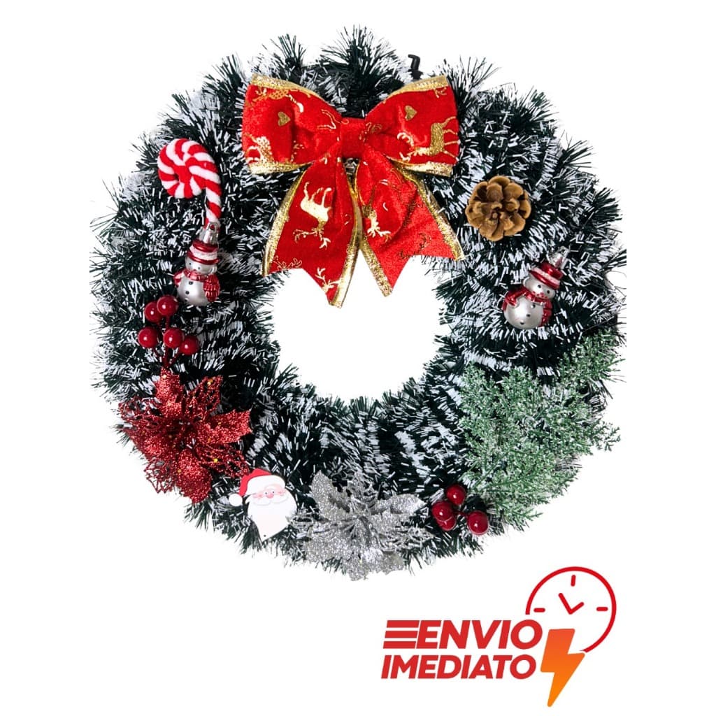Guirlanda de Natal Luxo Decorada Opção Grande e Médio