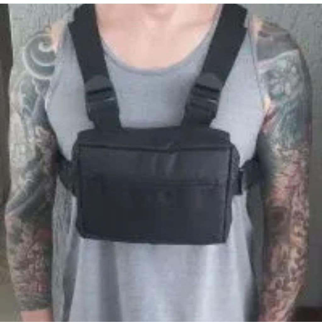 Shoulder Bag De Peito Chest Bag Bolsa Peitoral Fitness Caminhada Bike e Motoboy