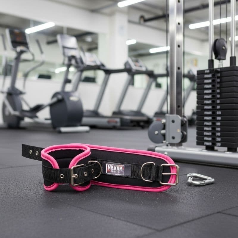Par Tornozeleira Rosa Para Crossover Puxador Gluteo Polia Baixa