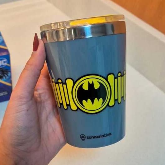 BATMAN Caneca Buck Copo Térmico DC Licenciado Morcego em Cerâmica 300/400ml
