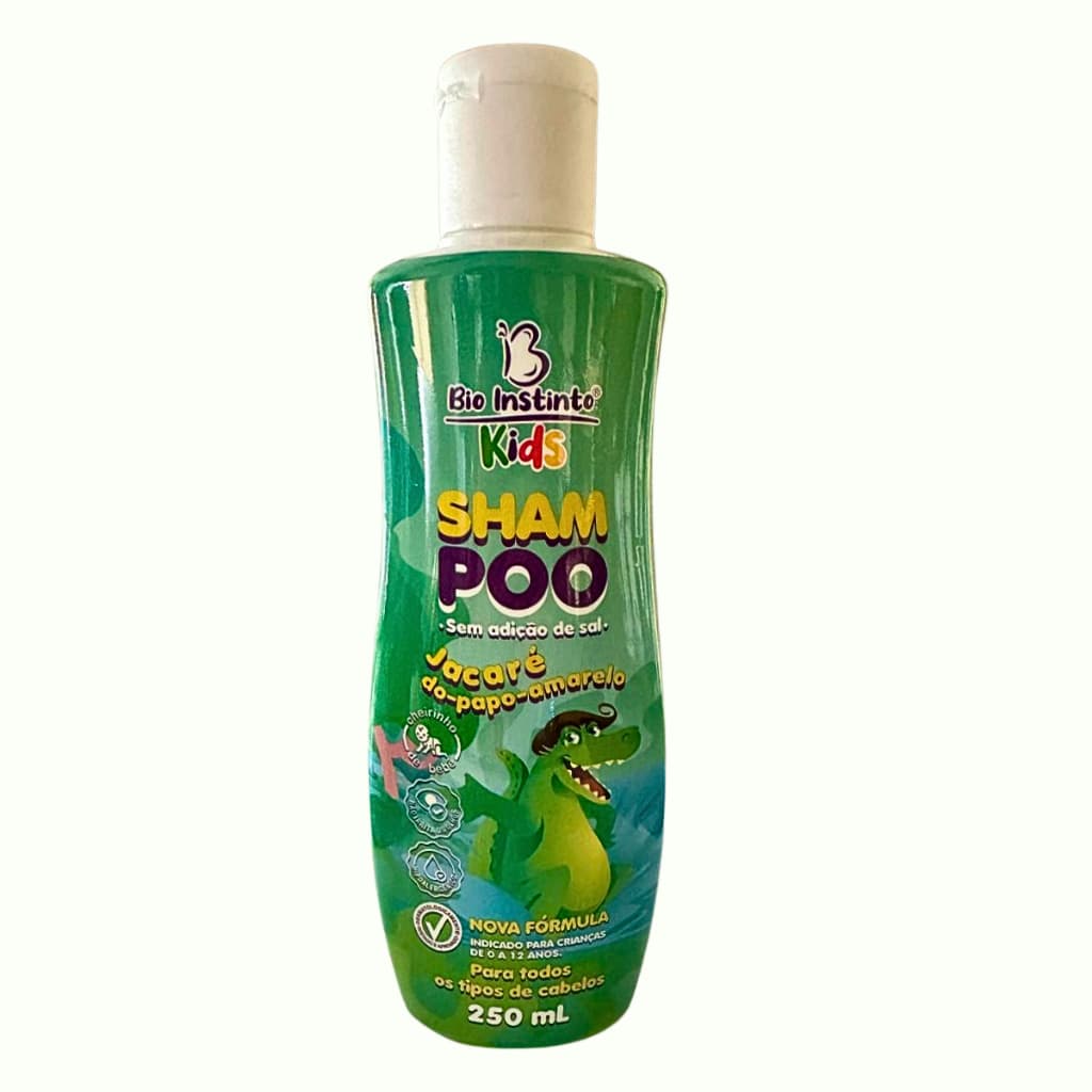 SHAMPOO HIPOALERGÊNICO JACARE DO PAPO AMARELO BIO INSTINTO KIDS 250 ML - Não irrita os olhos