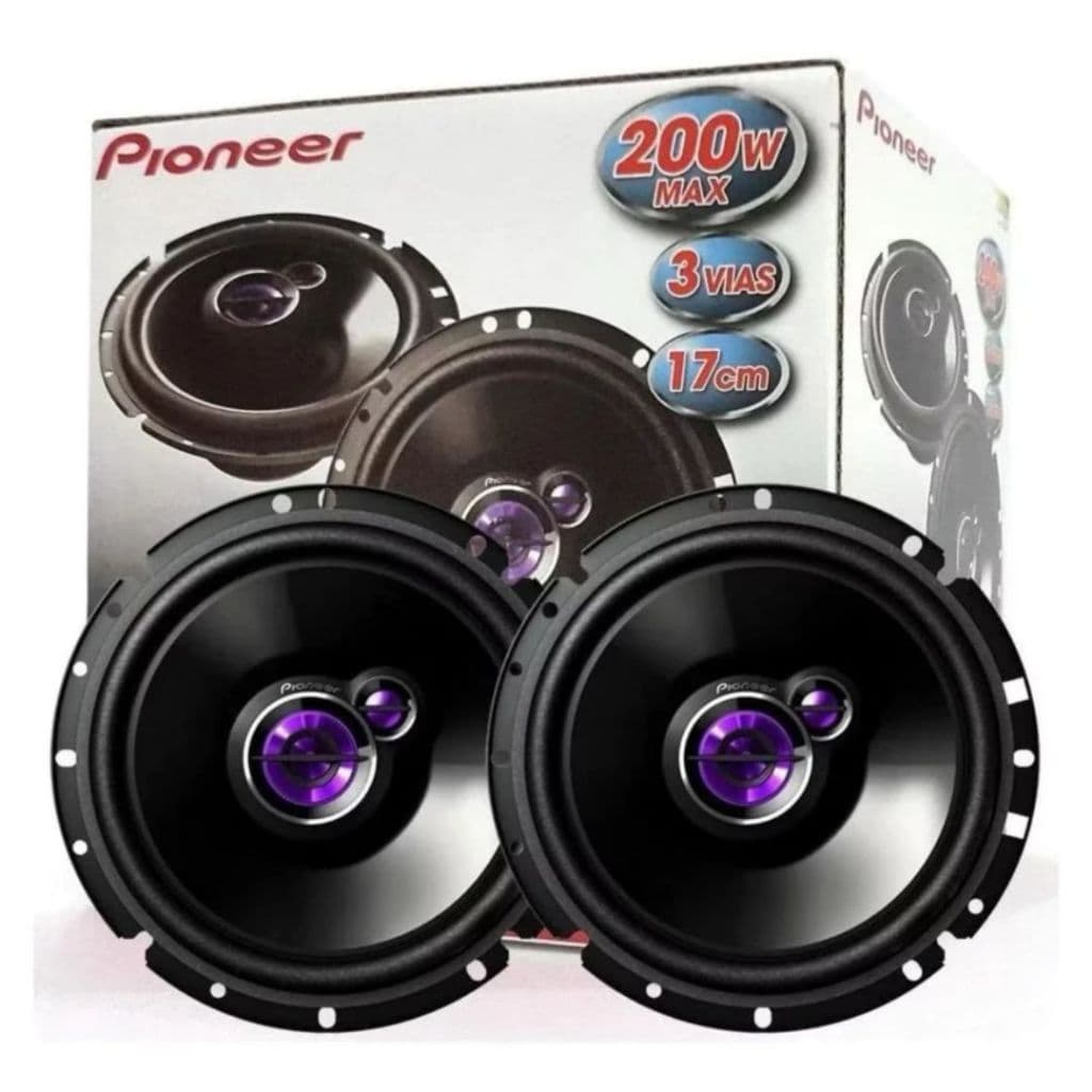 Par Alto Falante Original Pioneer Triaxial TS-1760BR 6 Polegadas 200W 50W Qualidade Potencia